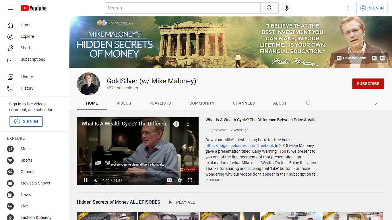 GoldSilver (w/ Mike Maloney) - YouTube